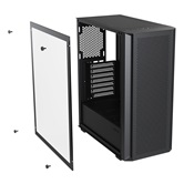 Корпус XASTRA  A311 4FRGB  Black ATX/Mesh/ full-size TG / 4x120mm FR120-FRGB fans/ A311-4FR12F