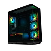 Корпус XASTRA Q600 6ARGB-C10 Black ATX/Aquarium/Screewless/6x120mm ARGB PWM FM fans/Argb+PWM HUB 10port/ Q600-6FM12A-C10