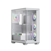 Корпус XASTRA Q600 6ARGB-C10-WH White ATX/Aquarium/Screewless/6x120mm ARGB PWM FM fans/Argb+PWM HUB 10port/ Q600-6FM12A-C10-WH