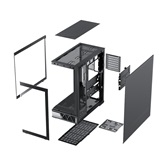 Корпус XASTRA Q700 7ARGB-C10-UC Black ATX/Aquarium/Screewless/7x120mm ARGB PWM mirror fans/Argb+PWM HUB 10port/Type C Q700-7FM12A-C10-UC