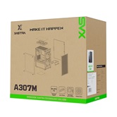 Корпус XASTRA  A307M 3BK Black mATX/Mesh/ tempered glass / 3x120mm PWM FC black fans/ A307M-3FC12BK