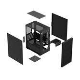 Корпус XASTRA  A307M 2BK SI Black mATX/Mesh/Metal left panel / 2x120mm PWM FC black fans/ A307M-2FC12BK-SI