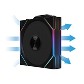 Комплект вентиляторов (3шт.) Lian Li UNI FAN TL WIRELESS 120 / 12TL1W13B BLACK / 120x124x28мм (PWM, ARGB, 2600 об/мин (Max.), 33dBa) / G99.12TL1W3B.R0