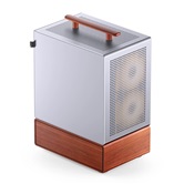 Корпус JONSBO T7 Silver, TG, mini-ITX, mATX, серебристый