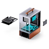 Корпус JONSBO T7 Silver, TG, mini-ITX, mATX, серебристый