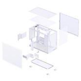 Корпус JONSBO D32 PRO MESH White, mini-ITX, mATX, белый