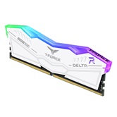 Модуль памяти DDR5 TEAMGROUP T-Force Delta RGB 64GB (2x32GB) 6000MHz CL38 (38-46-46-84) 1.35V / FF4D564G6000HC38JDC01 / White