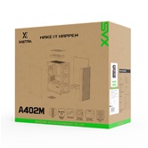 Корпус XASTRA  A402M 4ARGB-C6 Black mATX/Mesh/full-size TG/ 4x120mm ARGB PWM fans/Argb+PWM HUB 6port/  A402M-4FC12A-BK-C6