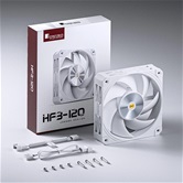 Вентилятор JONSBO HF3-120W 120х120х30мм (40шт/кор, PWM, 300-2800об/мин, белый) Retail