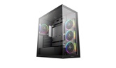 Корпус Deepcool CG580 4F V2, TG (aquarium), 4x120mm ARGB Fan, mini-ITX, mATX, ATX, черный