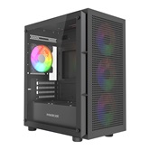 Корпус Powercase Mistral Micro EM17, Tempered Glass, 4x120mm ARGB PWM fan, чёрный, mATX  (CMMEM17B-A4)