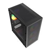 Корпус Powercase Mistral Micro EM17, Tempered Glass, 4x120mm ARGB PWM fan, чёрный, mATX  (CMMEM17B-A4)