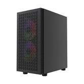 Корпус Powercase Mistral Micro EM18, Tempered Glass, 2x140mm + 1х120mm ARGB PWM fan, чёрный, mATX  (CMMEM18B-A3)