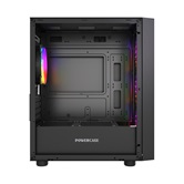 Корпус Powercase Mistral Micro EM19, Tempered Glass, 4x120mm ARGB PWM fan, чёрный, mATX  (CMMEM19B-A4)