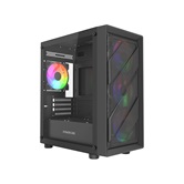Корпус Powercase Mistral Micro EM21, Tempered Glass, 4x120mm FRGB fan, чёрный, mATX  (CMMEM21B-L4)