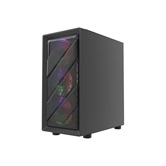 Корпус Powercase Mistral Micro EM21, Tempered Glass, 4x120mm FRGB fan, чёрный, mATX  (CMMEM21B-L4)