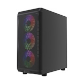 Корпус Powercase Mistral Micro EM22, Tempered Glass, 4x120mm FRGB fan, чёрный, mATX  (CMMEM22B-L4)