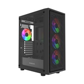 Корпус Powercase Mistral EA16, Tempered Glass, 4x 120mm FRGB Fan, чёрный, ATX  (CMAEA16-L4)