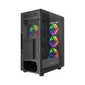 Корпус Powercase Mistral EA16, Tempered Glass, 4x 120mm FRGB Fan, чёрный, ATX  (CMAEA16-L4)