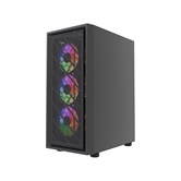 Корпус Powercase Mistral EA16, Tempered Glass, 4x 120mm FRGB Fan, чёрный, ATX  (CMAEA16-L4)