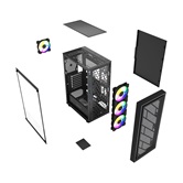 Корпус Powercase Mistral EA16, Tempered Glass, 4x 120mm FRGB Fan, чёрный, ATX  (CMAEA16-L4)