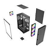 Корпус Powercase Mistral EA17, Tempered Glass, 4x 120mm ARGB PWM Fan, чёрный, ATX  (CMAEA17-A4)
