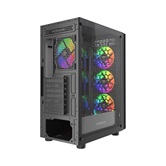 Корпус Powercase Mistral EA18, Tempered Glass, 4x 120mm ARGB PWM Fan, чёрный, ATX  (CMAEA18-A4)
