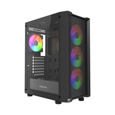 Корпус Powercase Mistral EA19, Tempered Glass, 4x 120mm ARGB PWM Fan, чёрный, ATX  (CMAEA19-A4)