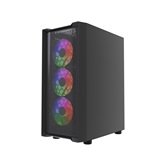 Корпус Powercase Mistral EA19, Tempered Glass, 4x 120mm ARGB PWM Fan, чёрный, ATX  (CMAEA19-A4)