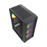 Корпус Powercase Mistral EA19, Tempered Glass, 4x 120mm ARGB PWM Fan, чёрный, ATX  (CMAEA19-A4)