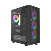 Корпус Powercase Mistral EA21, Tempered Glass, 4x 120mm FRGB Fan, чёрный, ATX  (CMAEA21-L4)