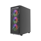 Корпус Powercase Mistral EA21, Tempered Glass, 4x 120mm FRGB Fan, чёрный, ATX  (CMAEA21-L4)