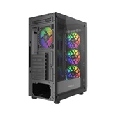 Корпус Powercase Mistral EA22, Tempered Glass, 4x 120mm FRGB Fan, чёрный, ATX  (CMAEA22-L4)