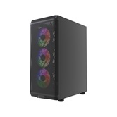 Корпус Powercase Mistral EA22, Tempered Glass, 4x 120mm FRGB Fan, чёрный, ATX  (CMAEA22-L4)