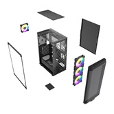 Корпус Powercase Mistral EA22, Tempered Glass, 4x 120mm FRGB Fan, чёрный, ATX  (CMAEA22-L4)