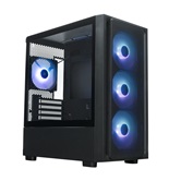 Корпус XASTRA  A411M 4ARGB-FC Black mATX/Mesh /ScrewlessTG+mesh panel/ 4x120mm ARGB PWM FC fans/ A411M-4FC12A