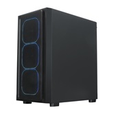 Корпус XASTRA  A411M 4ARGB-FG Black mATX/Mesh /ScrewlessTG+mesh panel/ 4x120mm ARGB PWM FG fans/ A411M-4FG12A