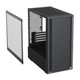 Корпус XASTRA  A411M 4ARGB-FG Black mATX/Mesh /ScrewlessTG+mesh panel/ 4x120mm ARGB PWM FG fans/ A411M-4FG12A