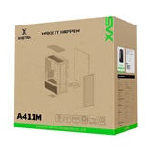 Корпус XASTRA  A411M 4ARGB-FG Black mATX/Mesh /ScrewlessTG+mesh panel/ 4x120mm ARGB PWM FG fans/ A411M-4FG12A
