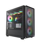 Корпус Montech X5M Black / mATX / 3x120mm & 1x140mm ARGB fans / X5M (B)
