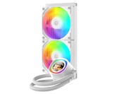 Комплект водяного охлаждения ID-COOLING FX240 LCD WHITE LGA1851/1700/1200/115X/AM4/AM5 (6шт/кор,TDP 300W, ARGB FAN and PUMP, LCD Display, PWM, DUAL FAN 120mm, белый) RET
