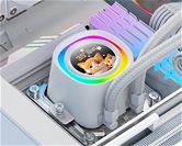 Комплект водяного охлаждения ID-COOLING FX360 LCD PE WHITE LGA1851/1700/1200/115X/AM4/AM5 (6шт/кор,TDP 350W, ARGB PUMP, LCD Display, PWM, TRIPLE FAN 120mm, белый) RET