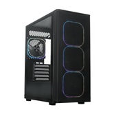 Корпус XASTRA  A300M 4ARGB-C6  Black mATX/Mesh/ Srewless full-size TG/ 4x120mm FG120 ARGB PWM fans/Argb+PWM HUB 6ports/ A300M-4FG12A-C6