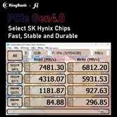 Накопитель SSD Kingbank  NVMe Gen4 x4  KP270 1TB  (Dram cache. Speed read: upto 7400MB/s) RET  / K5.02.FRY201T202