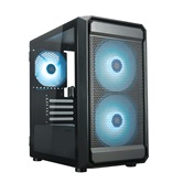 Корпус XASTRA  A303M 3ARGB-C6 Black mATX/Mesh/ tempered glass / 2x140mm + 1x120mm ARGB PWM fans/Argb+PWM HUB 6port/ Door/  A303M-2FC14A-1FC12A-C6-D