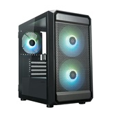 Корпус XASTRA  A303M 3ARGB-C6 Black mATX/Mesh/ tempered glass / 2x140mm + 1x120mm ARGB PWM fans/Argb+PWM HUB 6port/ Door/  A303M-2FC14A-1FC12A-C6-D