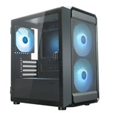 Корпус XASTRA  A303M 3ARGB-C6 Black mATX/Mesh/ tempered glass / 2x140mm + 1x120mm ARGB PWM fans/Argb+PWM HUB 6port/ Door/  A303M-2FC14A-1FC12A-C6-D