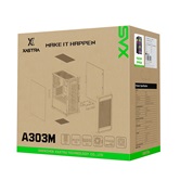 Корпус XASTRA  A303M 3ARGB-C6 Black mATX/Mesh/ tempered glass / 2x140mm + 1x120mm ARGB PWM fans/Argb+PWM HUB 6port/ Door/  A303M-2FC14A-1FC12A-C6-D