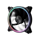 Вентилятор 1STPLAYER FO7-14 Black / 140mm ARGB 3pin 5V PWM 4pin 12V 700-1800rpm 76.25cfm 36.64dBA / FO7-14-BK / BULK