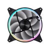 Вентилятор 1STPLAYER FO7R-14 Black / 140mm Reverse ARGB 3pin 5V PWM 4pin 12V 700-1800rpm 76.25cfm 36.64dBA / FO7R-14-BK / BULK